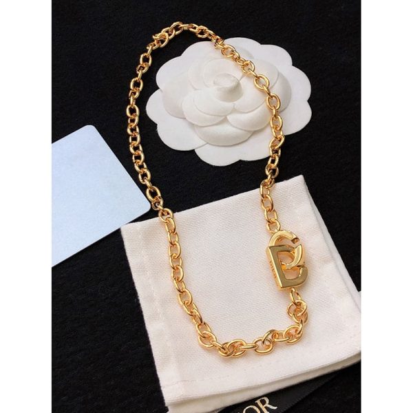 18K CD Lock Necklace - 图片 2