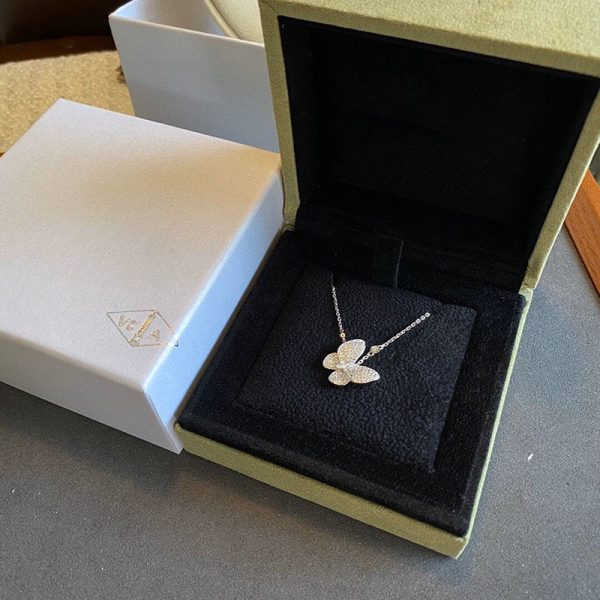 18K Two Butterfly Necklace - 图片 6