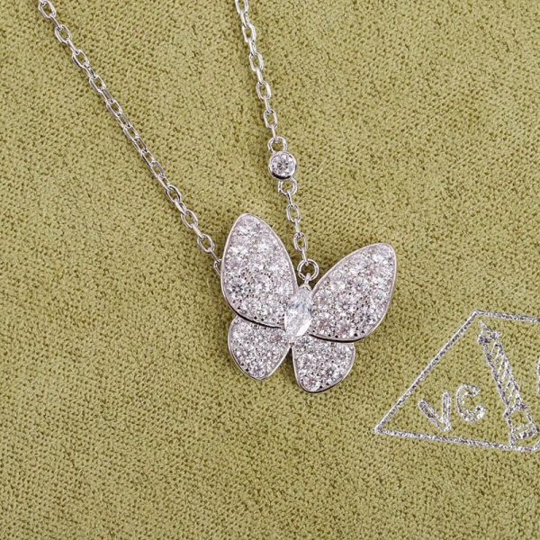 18K Two Butterfly Necklace - 图片 2