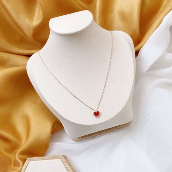 18K Sweet Alhambra Heart Pendant Necklace - 图片 3