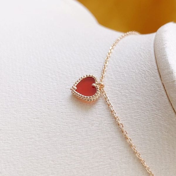 18K Sweet Alhambra Heart Pendant Necklace - 图片 7