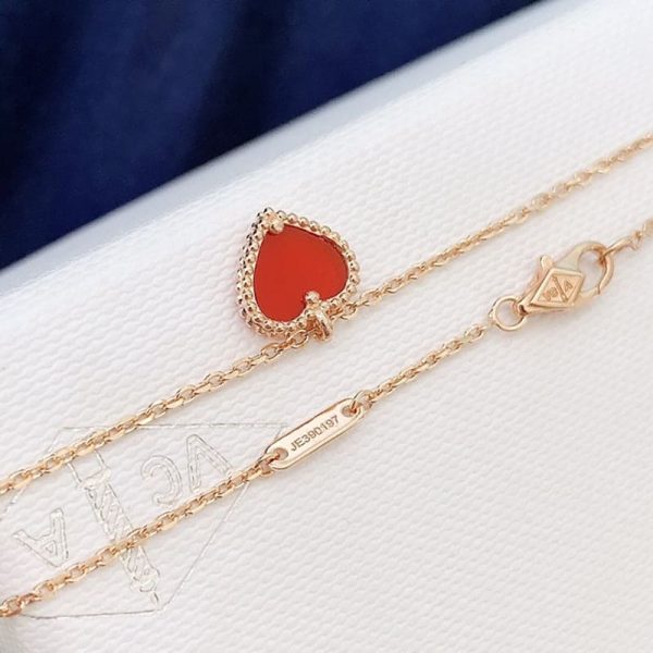 18K Sweet Alhambra Heart Pendant Necklace - 图片 9