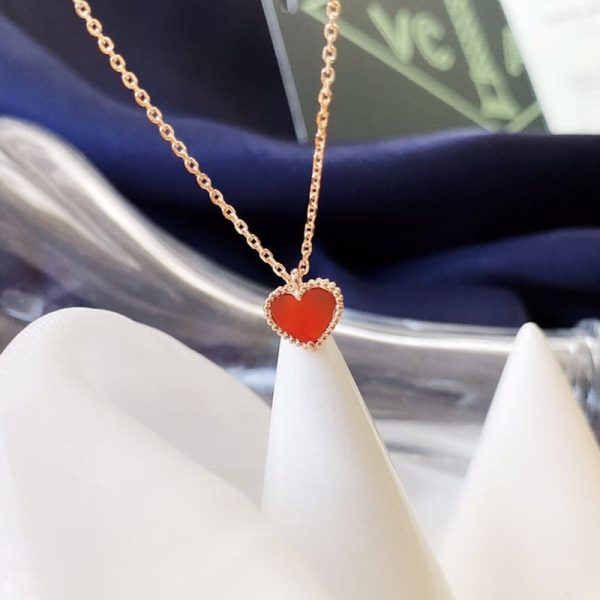 18K Sweet Alhambra Heart Pendant Necklace - 图片 4