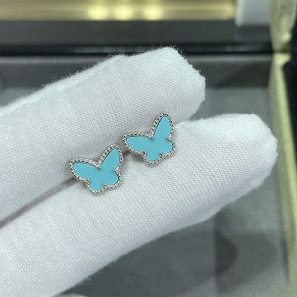 18K Sweet Alhambra Butterfly Stud Earrings - 图片 4