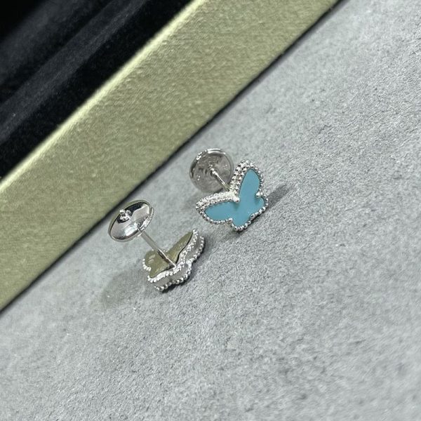 18K Sweet Alhambra Butterfly Stud Earrings - 图片 7