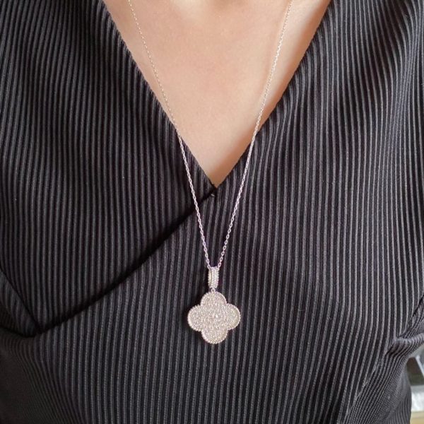 18K Magic Alhambra One Motifs Diamonds Clover Necklace - 图片 4