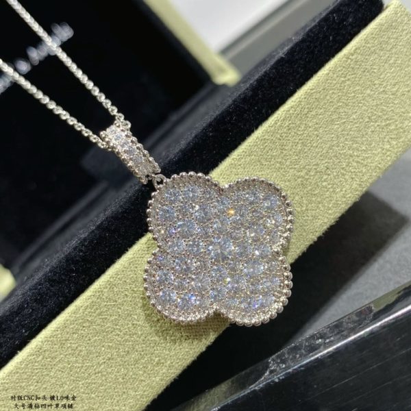 18K Magic Alhambra One Motifs Diamonds Clover Necklace - 图片 8