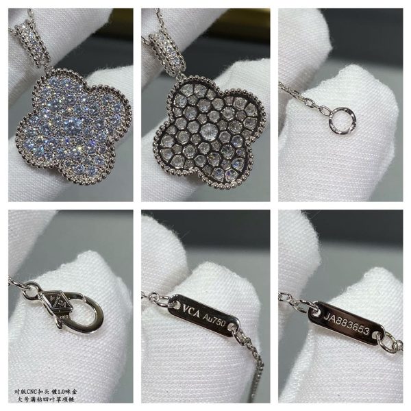 18K Magic Alhambra One Motifs Diamonds Clover Necklace - 图片 10