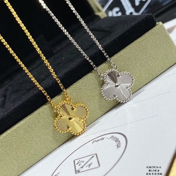 18K Vintage Alhambra Pendant Clover Necklace - 图片 7