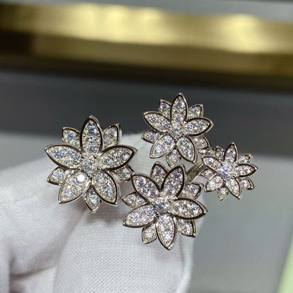 18K Lotus Four Flowers Ring - 图片 2