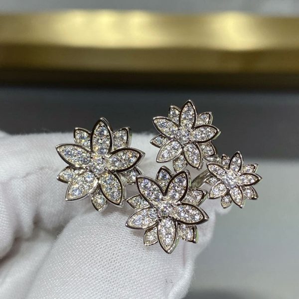 18K Lotus Four Flowers Ring - 图片 4