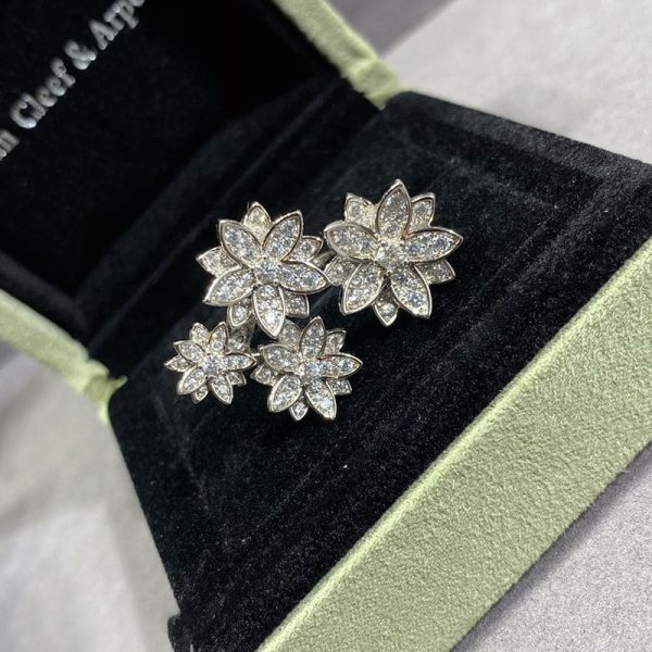 18K Lotus Four Flowers Ring - 图片 6