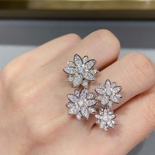 18K Lotus Four Flowers Ring - 图片 3
