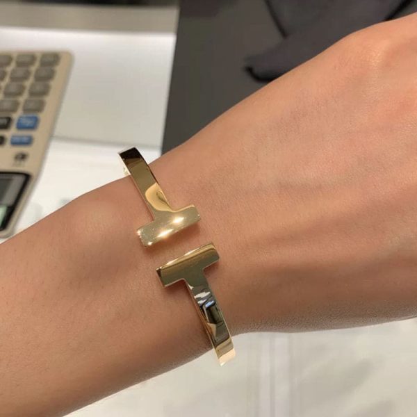18K T Square Bracelet - 图片 2
