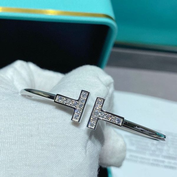 18K T Diamond Wire Bracelet - 图片 3