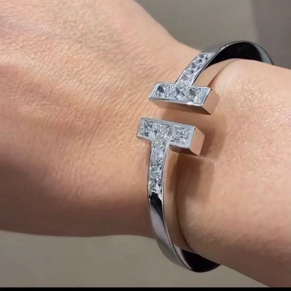 18K T Diamond Square Bracelet - 图片 6