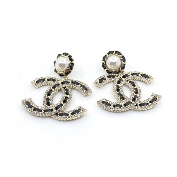 18K CC Pearl Drop Earrings - 图片 5