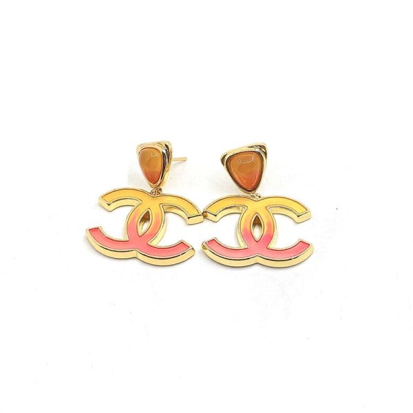18K Classic Peach CC Dangle Earrings - 图片 2