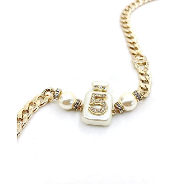 18K CC No. 5 Perfume Bottle Pendant Necklace - 图片 7