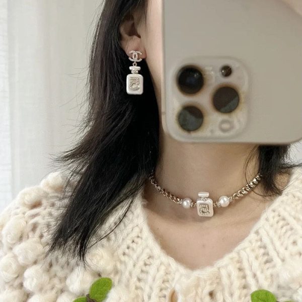 18K CC No. 5 Perfume Bottle Pendant Necklace - 图片 3