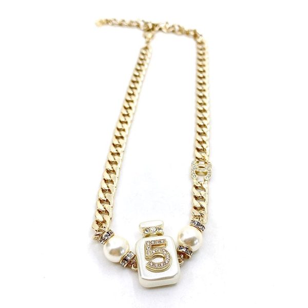 18K CC No. 5 Perfume Bottle Pendant Necklace - 图片 4