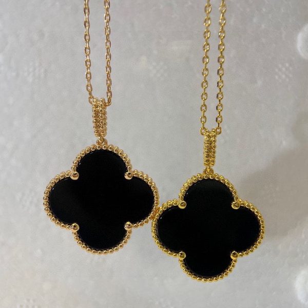 18K Magic Alhambra One Motifs Black Clover Necklace - 图片 7