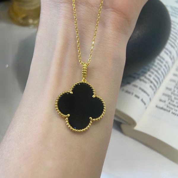 18K Magic Alhambra One Motifs Black Clover Necklace - 图片 2