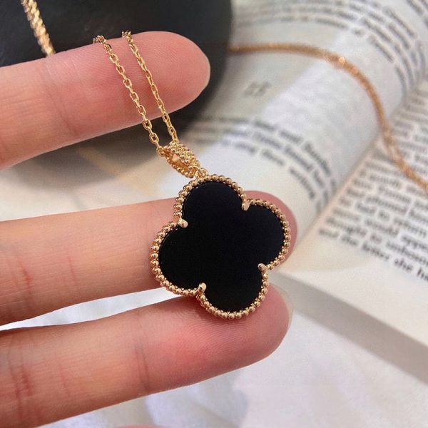 18K Magic Alhambra One Motifs Black Clover Necklace - 图片 9