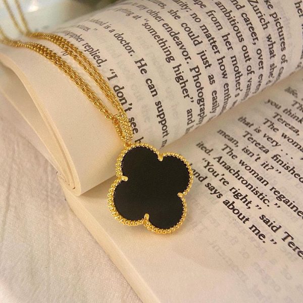 18K Magic Alhambra One Motifs Black Clover Necklace - 图片 5