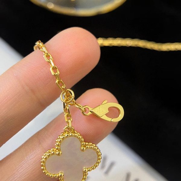 18K Magic Alhambra Six Pearls Motifs Clover Necklace - 图片 7