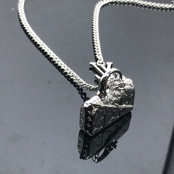 18K Louis Monogram Chain Bag Necklace - 图片 8