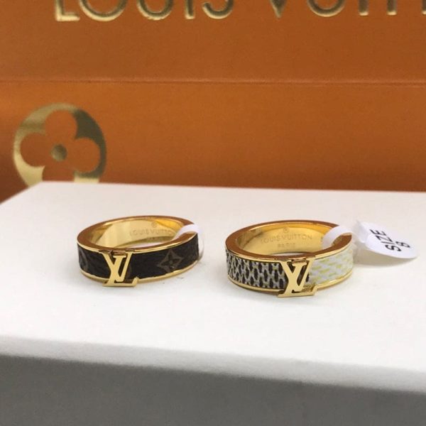 18K Louis Leather Set of 2 Rings - 图片 2