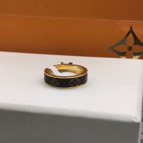 18K Louis Leather Set of 2 Rings - 图片 6