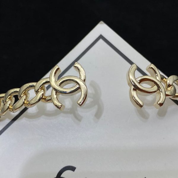 18K Interlocking CC Cuff Logo Choker Necklaces - 图片 7