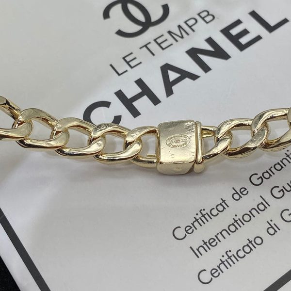 18K Interlocking CC Cuff Logo Choker Necklaces - 图片 5