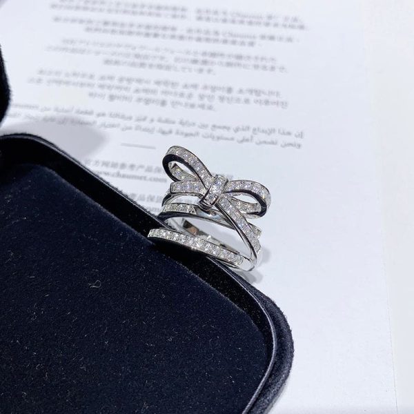 18K CC Diamonds Knot Ring - 图片 2