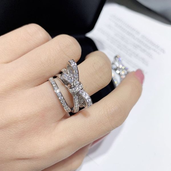 18K CC Diamonds Knot Ring - 图片 5