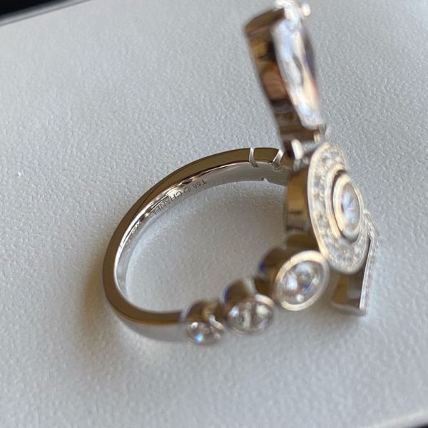 18K CC Diamond No.5 Drop Ring - 图片 5