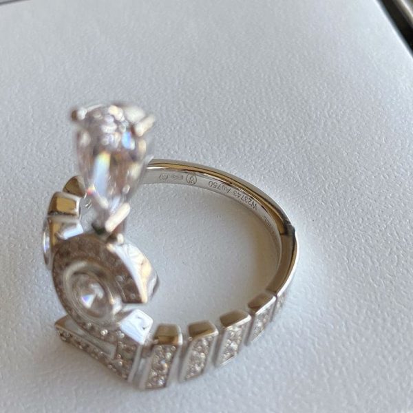 18K CC Diamond No.5 Drop Ring - 图片 6