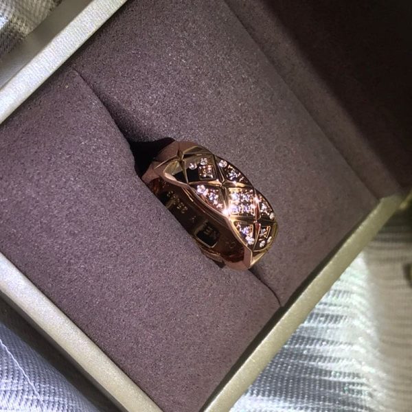 18K Rose Gold CC Coco Crush Diamonds Ring - 图片 3