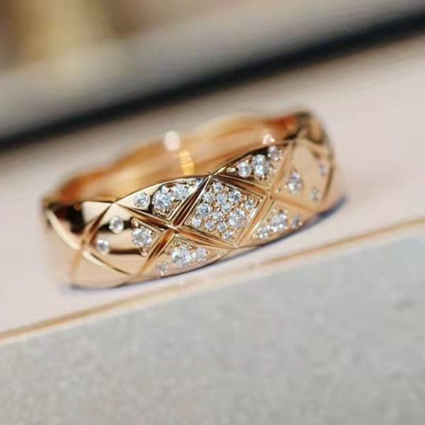 18K Rose Gold CC Coco Crush Diamonds Ring - 图片 2
