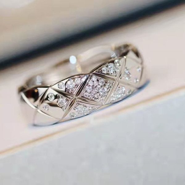 18K White Gold CC Coco Crush Diamonds Ring - 图片 2