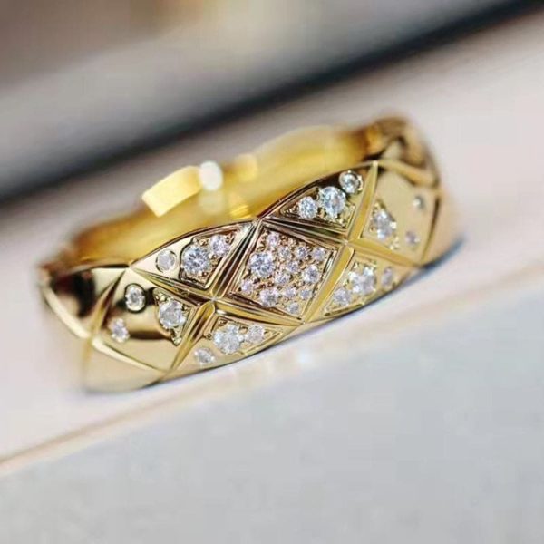 18K Yellow Gold CC Coco Crush Diamonds Ring - 图片 2