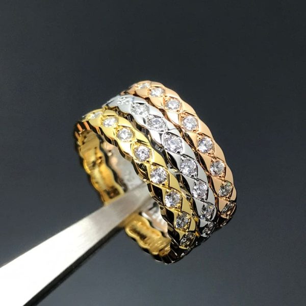 18K CC Coco Crush Mini Diamonds Ring - 图片 5
