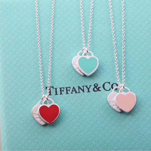 Pink Double Heart Necklaces - Image 4