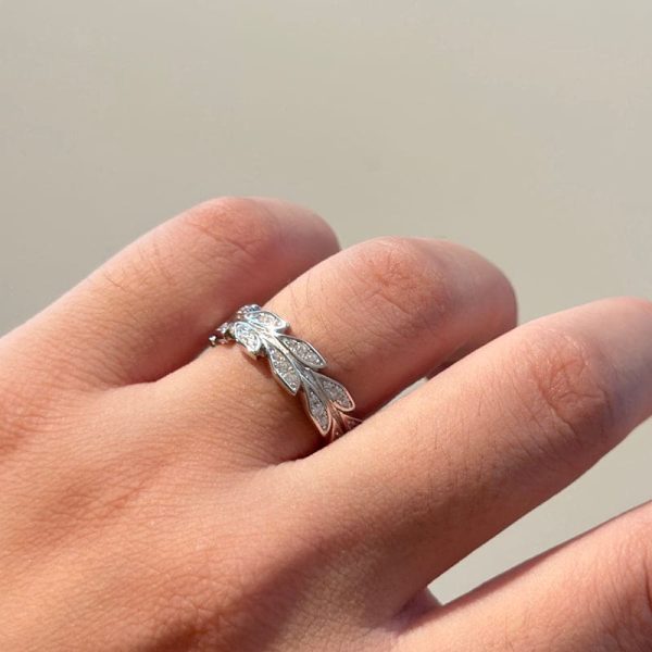 18K White Gold Victoria Vine Ring - 图片 3