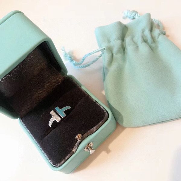 18K T Diamond & Turquoise Wire Ring - 图片 4