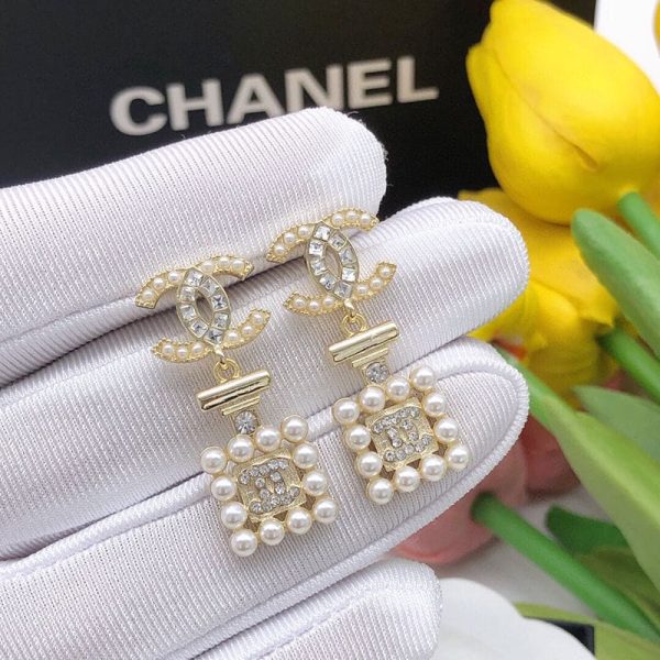18k CC Pearl Shape Earrings - 图片 8