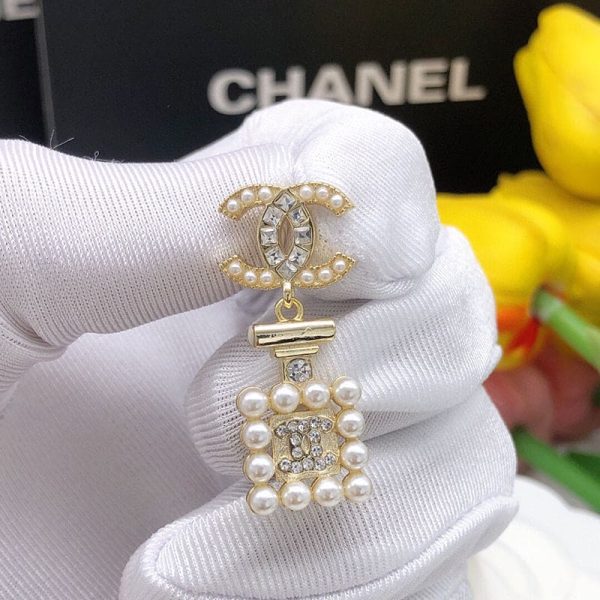 18k CC Pearl Shape Earrings - 图片 5