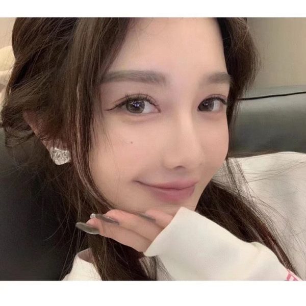 18K CC Pearl Heart Earrings - 图片 5